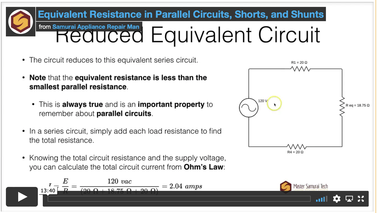 Series circuit with two loads
